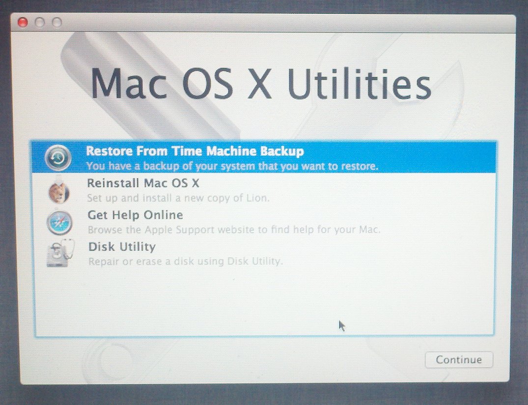 Mac time machine not working